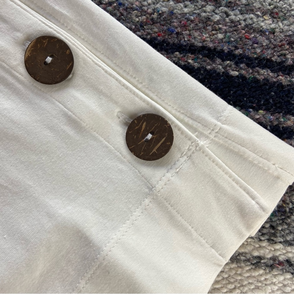 Soft Surroundings White Wide Leg Side Button Pants XSmall XS Comfy Lounge - Picture 12 of 12